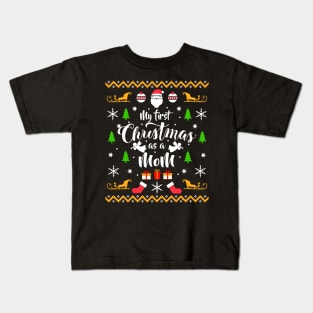 My First Christmas as a Mom Christmas Sweater Kids T-Shirt